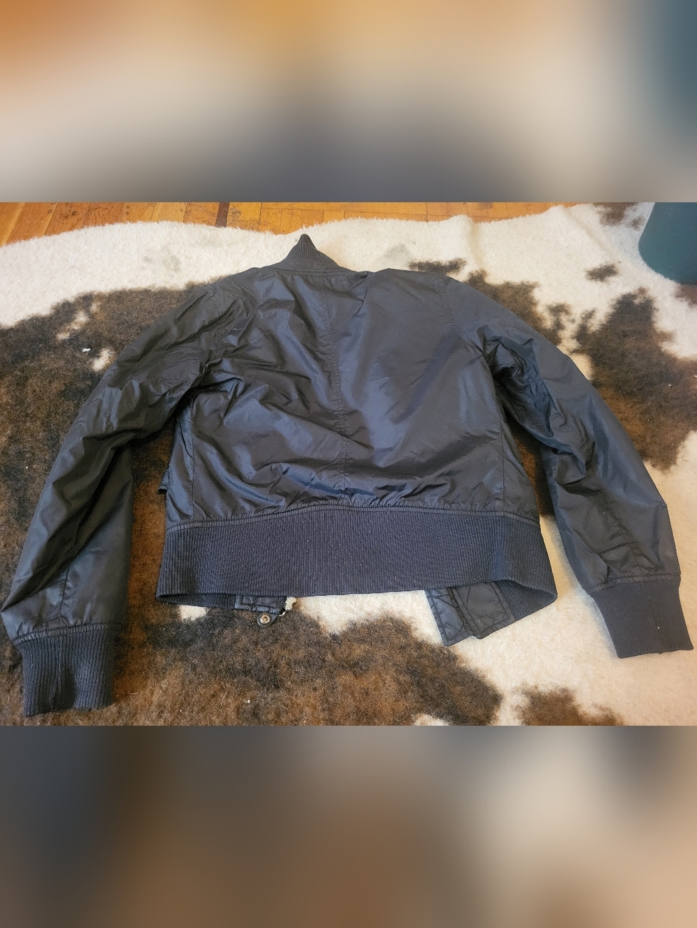 Diesel Black Bomber Jacket - Women's Casual Zip-Up Jacket - Picture 5 of 6